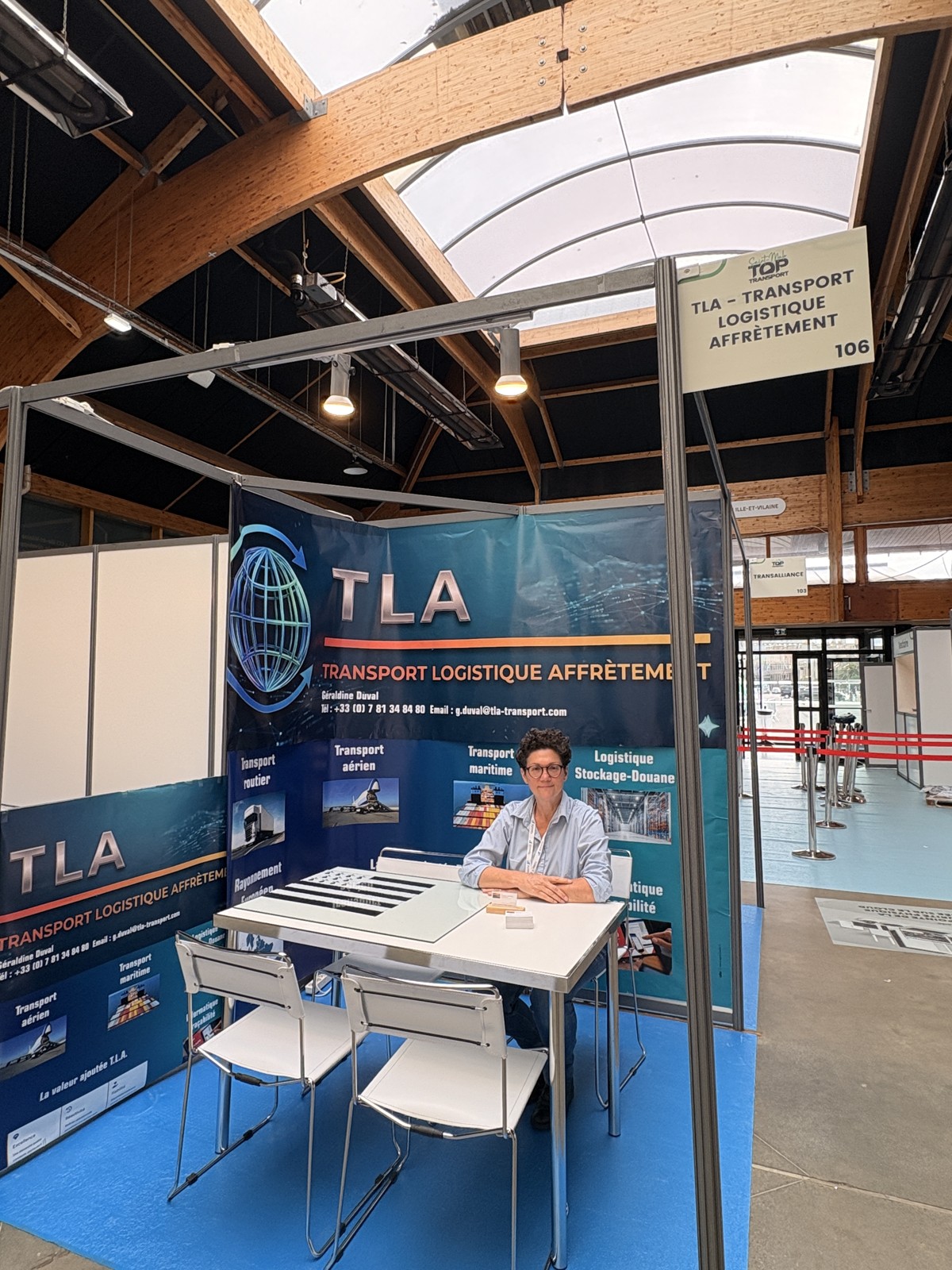 Stand T.L.A Transport Logistique Affrètement au salon professionnel Top Transport de Saint-Malo