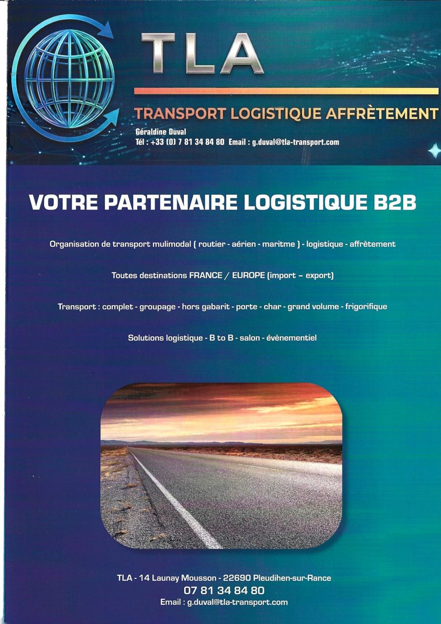 Plaquette commerciale T.L.A Transport Logistique Affrètement